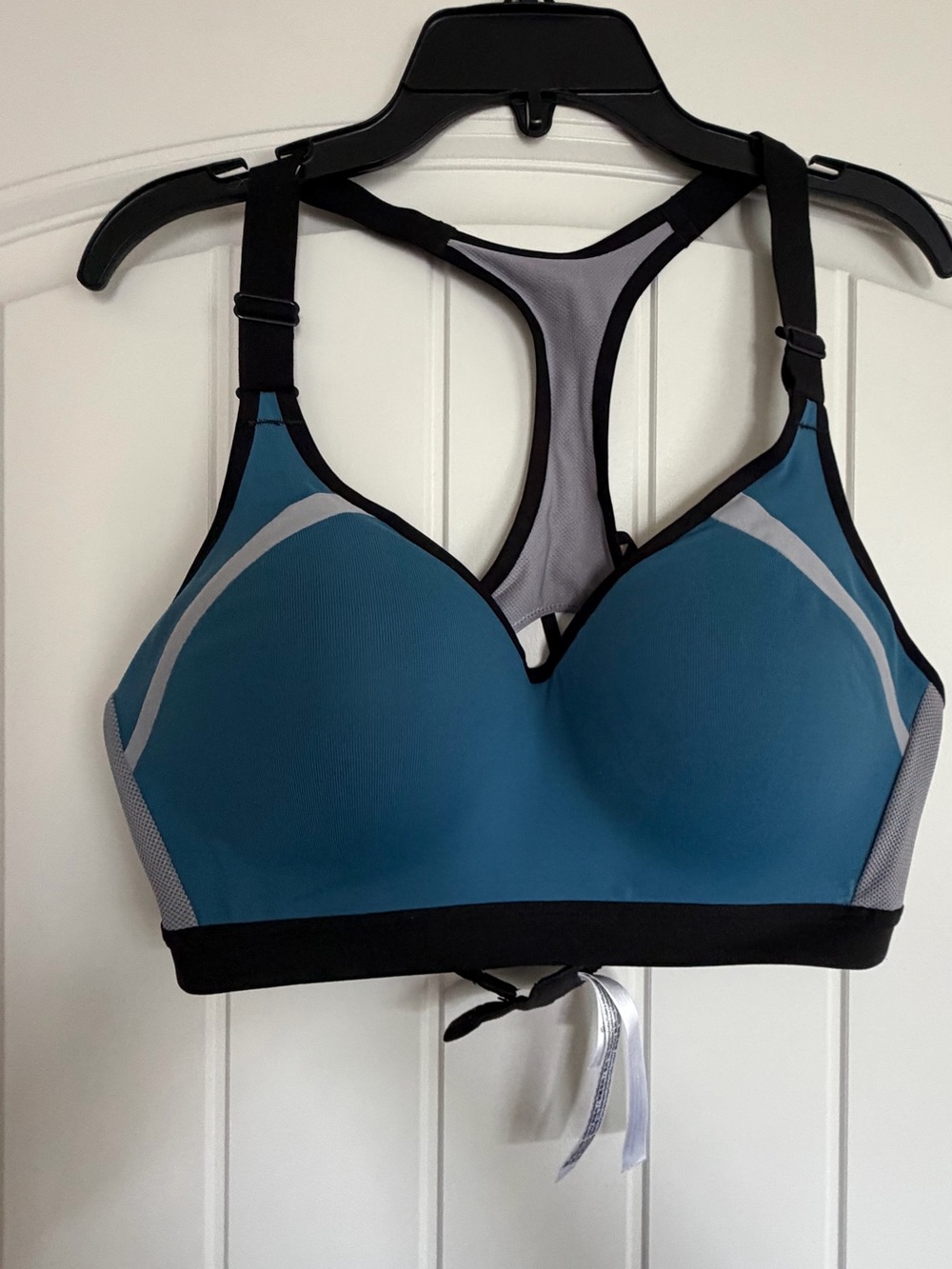 Victoria's Secret Teal and Gray Racerback Sports Bra